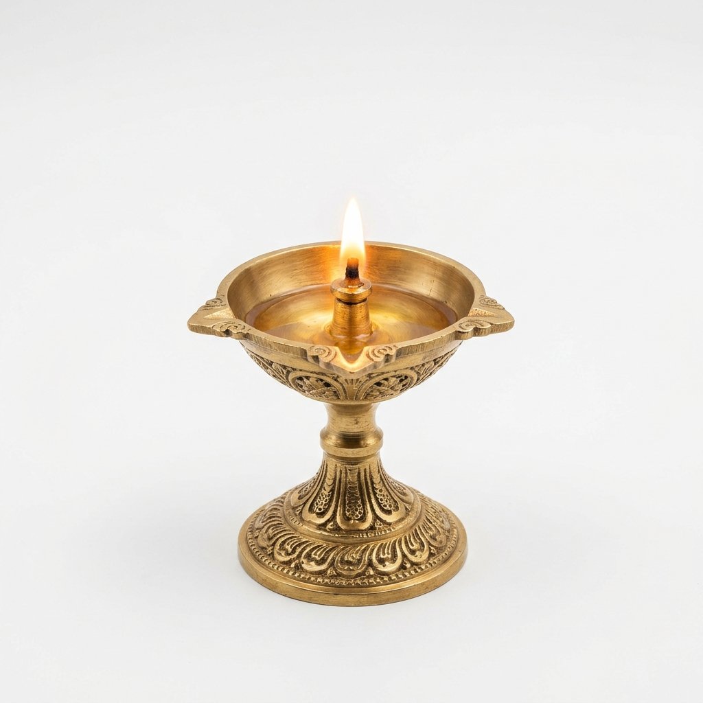 Traditional Brass Puja Diya